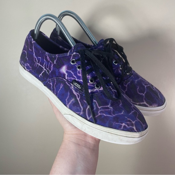 Vans | Shoes | Vans Lightning Purple Print Lace Up Sneakers | Poshmark